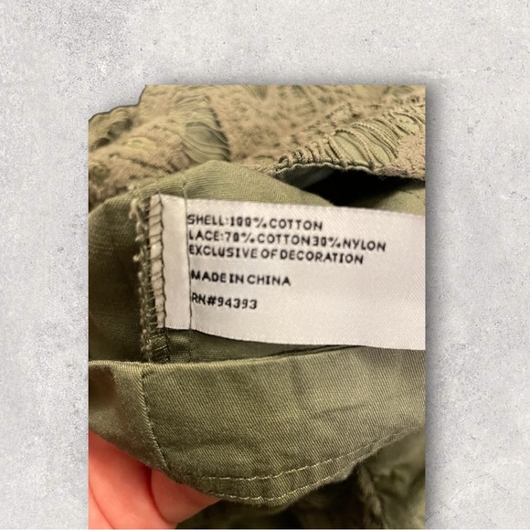 Altar’d State Lace Embellished Army Cargo Jacket, Medium - Picture 9 of 9